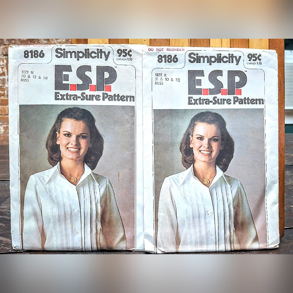 Vintage NOS SIMPLICITY #8186 E.S.P. Sewing Patterns/ Uncut/ Unused
